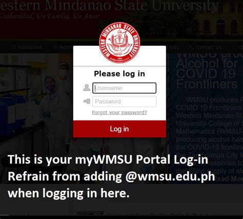 wmsu.portal|Please be guided that your WMSU .
